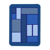 Blaue Quadratzgeometrie - Form und Farbe der Beweg