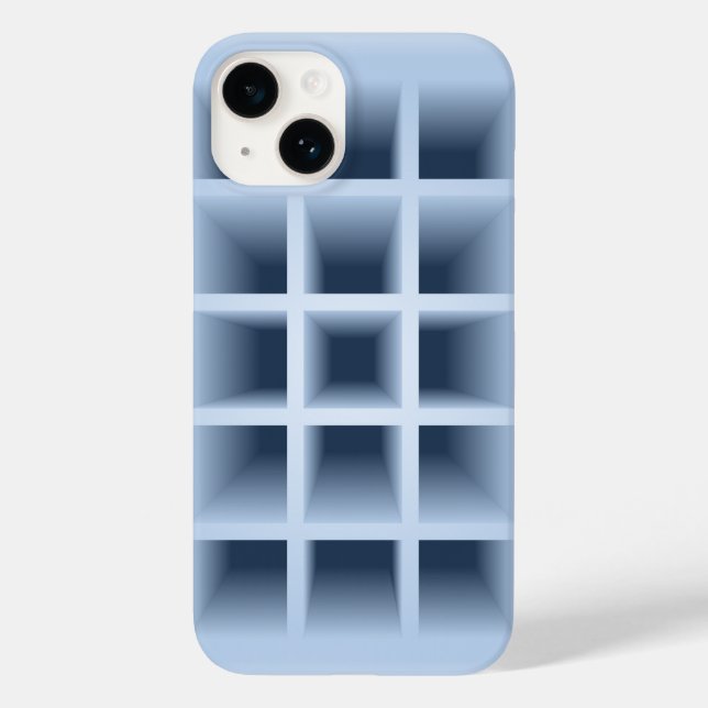 Blaue Quadratzoll Case-Mate iPhone 14 Hülle (Rückseite)