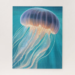 Blaue Qualle | Ozean-Tier-Malerei-Kunst