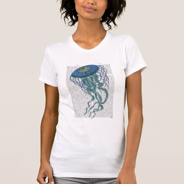 Blaue Qualle T-Shirt (Vorderseite)