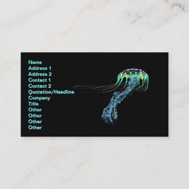 Blaue Qualle Visitenkarte (Vorderseite)