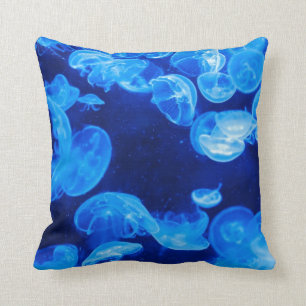 Blaue Quallen Kissen