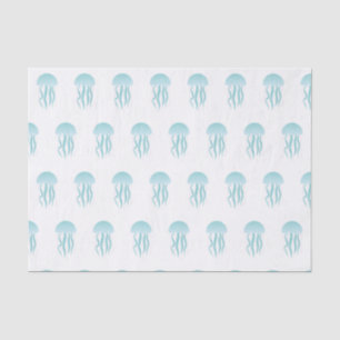 Blaue Quallen - Seidenpapier
