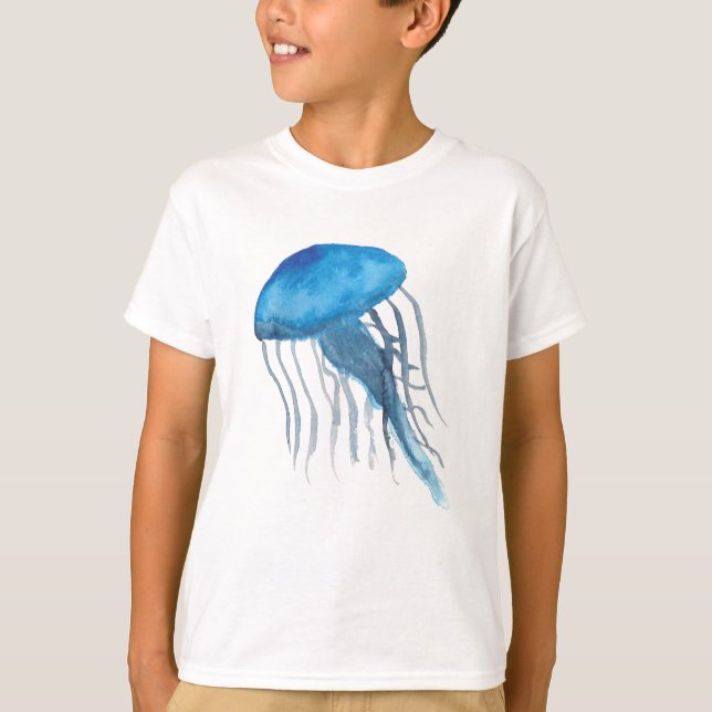 Blaue Quallen T-Shirt (Vorderseite)