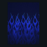 Blaue Racing Flammen auf Carbon Fibre Print Poster<br><div class="desc">Ein individuelles Design für eine lebendige Blue Racing Flames on Carbon Fibre Print Stil Dekoration. Klingt gut,  eine tolle Geschenkidee. Einführung</div>