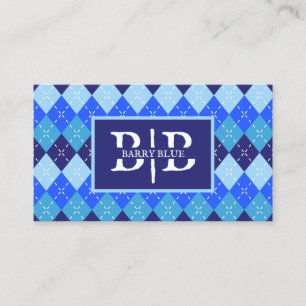 Blaue Raute Einzigartiges Branding Visitenkarte