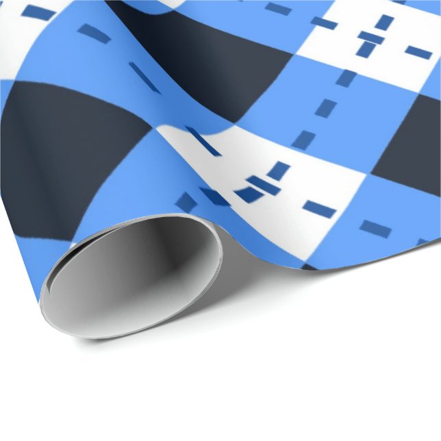 Blaue Raute Geschenkpapier (Rolleneckpunkt)