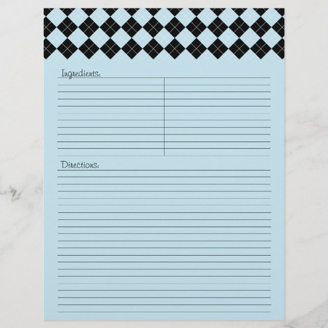 Blaue Raute Rezept Letterhead (Vorderseite)