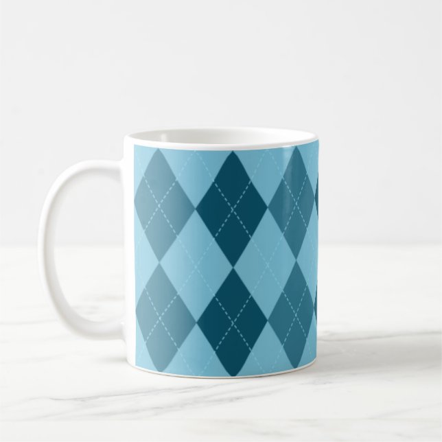 Blaue Rauten-Tasse Kaffeetasse (Links)