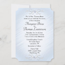 Blaue Reben Einladungen für Hochzeiten 5" x 7"