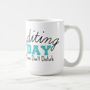 Blaue redigierende TagesTasse Kaffeetasse