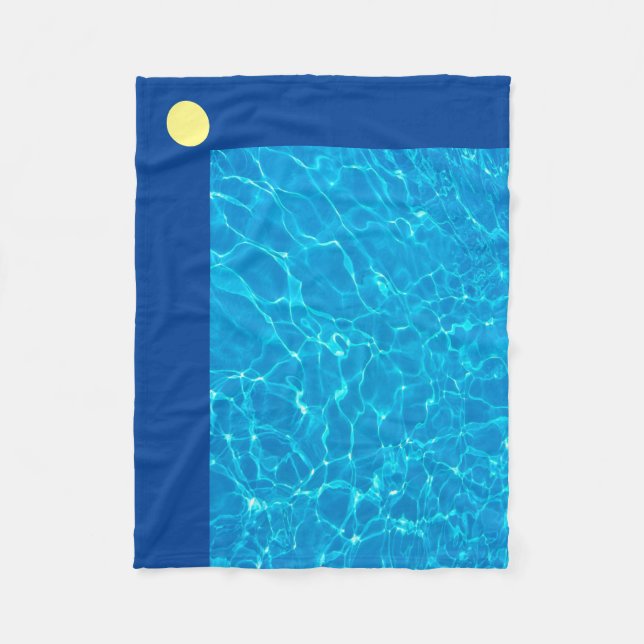 Blaue Reflektionen/Gelbschwanz Fleecedecke (Vorderseite)
