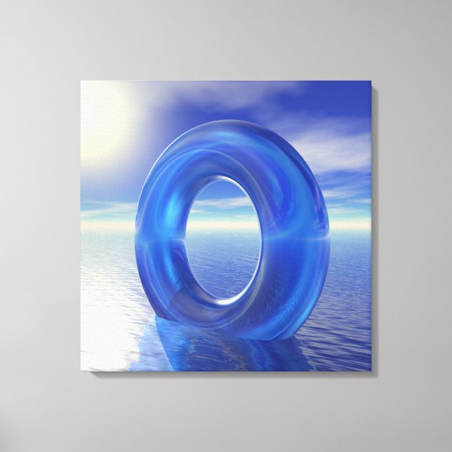 Blaue Reflektionen Leinwanddruck (Vorderseite)