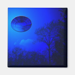 Blaue Reflexion Magnet