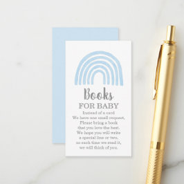 Blaue Regenbogenbücher für die Babyverschlusskarte Begleitkarte
