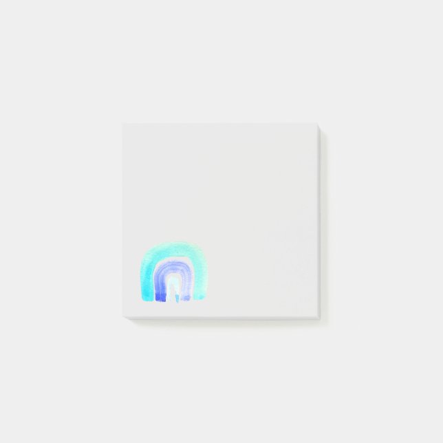 Blaue Regenbogenfarbe Liebe Post-it Klebezettel (Vorderseite)