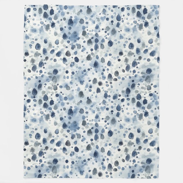 Blaue Regentage Fleecedecke (Vorderseite)