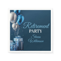 Blaue Renteneintrittsfeier-Ballon-Geschenke