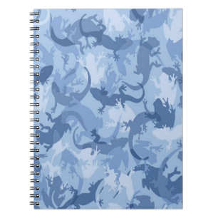Blaue Reptil-Tarnungs-gewundenes Notizbuch Notizblock