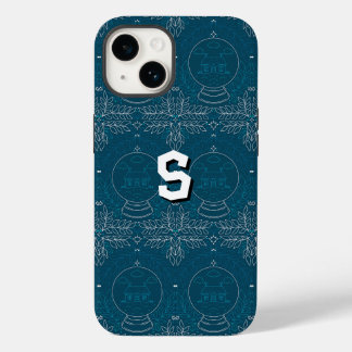 Blaue Retro-Weihnachtsstimmung Case-Mate iPhone 14 Hülle