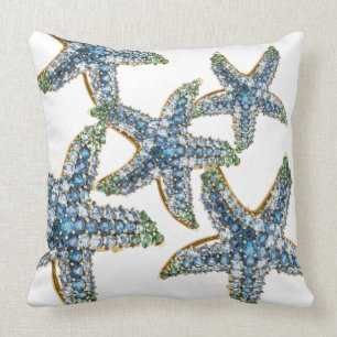 Blaue Rhinestone-Sterne Kostümjuwelen in Form eine Kissen