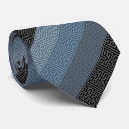 Blaue Rhythm Geometric Strip Krawatte