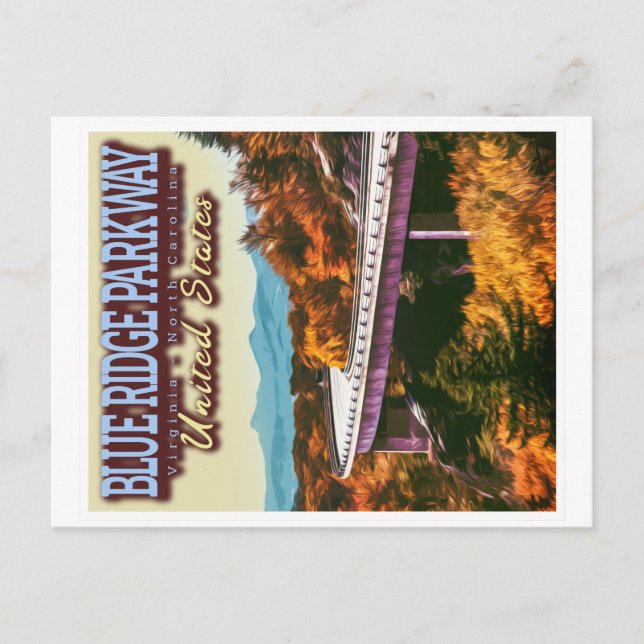 BLAUE RIDGE PARKWAY - VIRGINIA - NORTH CAROLINA US POSTKARTE (Vorderseite)