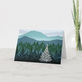 Blaue Ridge-Weihnachtsgrußkarte Feiertagskarte