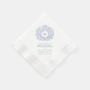 Blaue Ringelblume, Mono Art Hochzeit Serviette