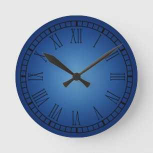 Blaue römische Uhr
