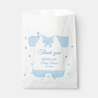 Blaue Romper Stars Junge Baby Shower Dankeschön Geschenktütchen