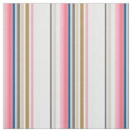 Blaue, rosa, mandel und kaffeebraune Streifen Stoff