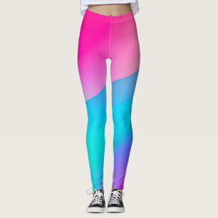 Blaue rosa Ombre-Wasserfarbe abstrakt pastell  Leggings
