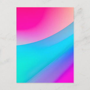 Blaue rosa Ombre-Wasserfarbe abstrakt pastell Postkarte