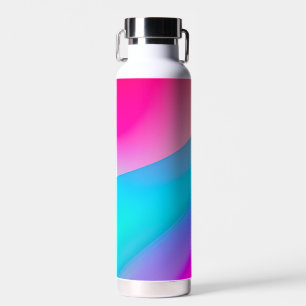 Blaue rosa Ombre-Wasserfarbe abstrakt pastell Trinkflasche