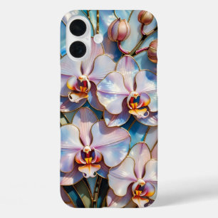 Blaue Rosa Orchideen-Ästhetik-Handyhülle iPhone 16 Plus Hülle