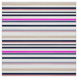 Blaue Rosa und Sandstreifen Stoff