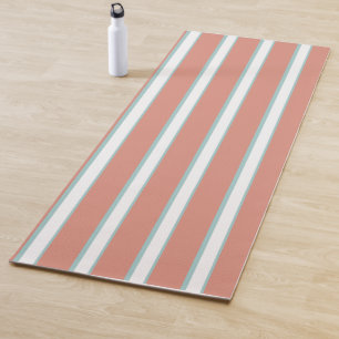 Blaue, rosa und weiße Streifen Yogamatte