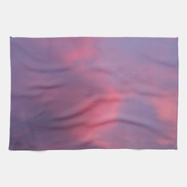 Blaue rosa Wolken Geschirrtuch (Horizontal)