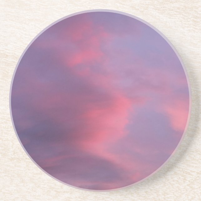 Blaue rosa Wolken Getränkeuntersetzer (Vorne)