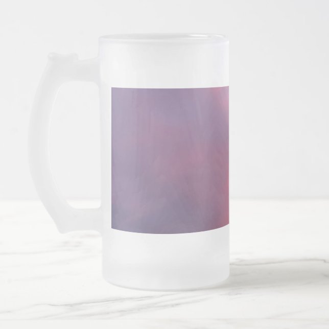 Blaue rosa Wolken Mattglas Bierglas (Links)