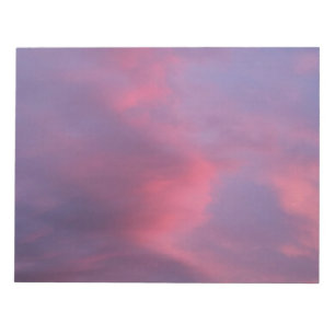 Blaue rosa Wolken Notizblock