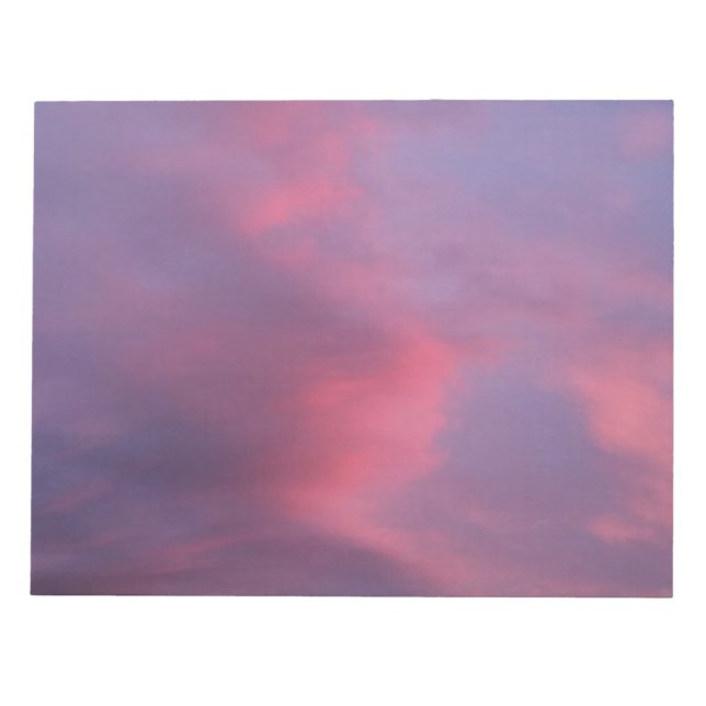 Blaue rosa Wolken Notizblock (Vorderseite)