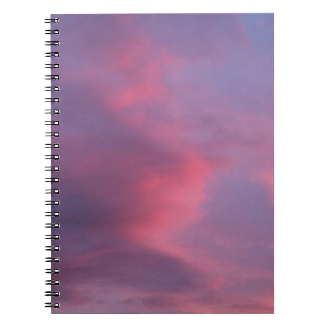 Blaue rosa Wolken Notizblock (Vorderseite)