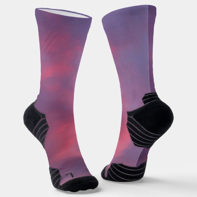 Blaue rosa Wolken Socken (Gewinkelt)