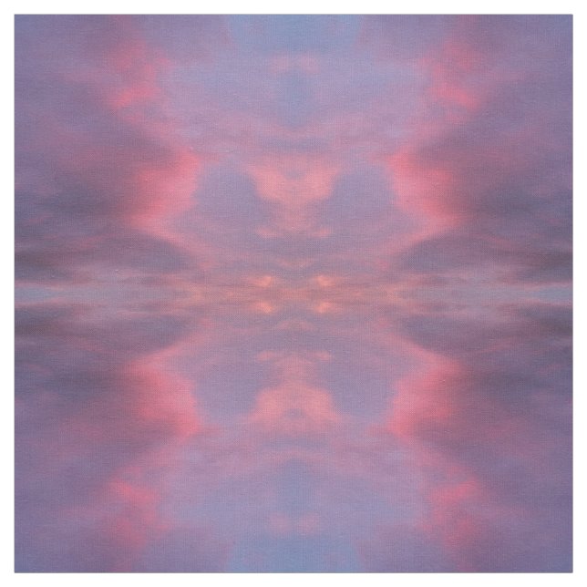 Blaue rosa Wolken Stoff (Muster)