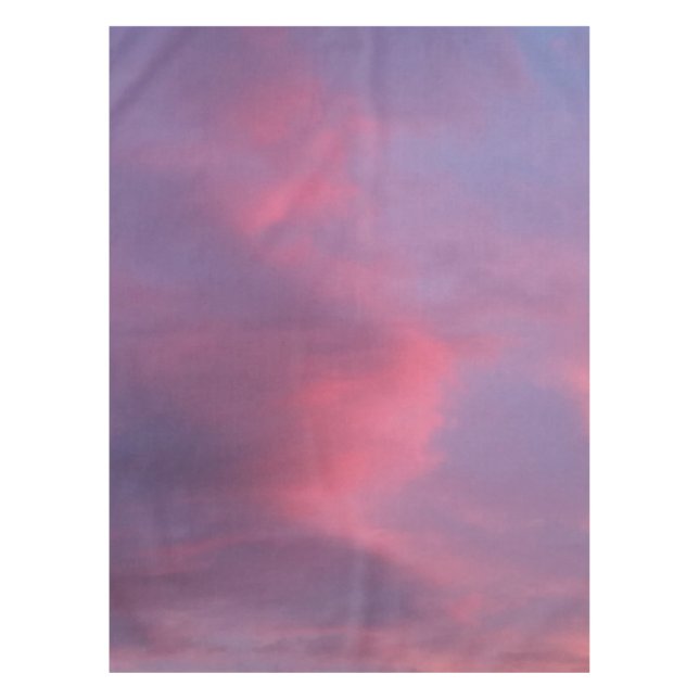 Blaue rosa Wolken Tischdecke (Vorderseite)