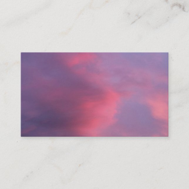 Blaue rosa Wolken Visitenkarte (Vorderseite)
