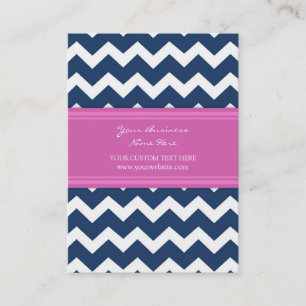 Blaue rosa Zickzack Retro Geschäfts-Karten Visitenkarte