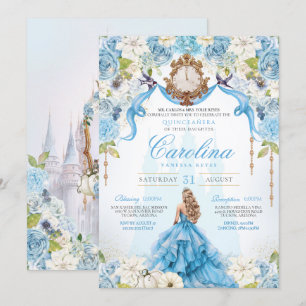 Blaue Rose Aschenputtel Königliche Prinzessin Quin Einladung